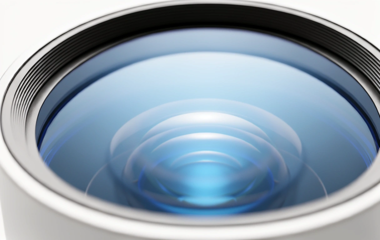 Réflexion lumineuse sur optique