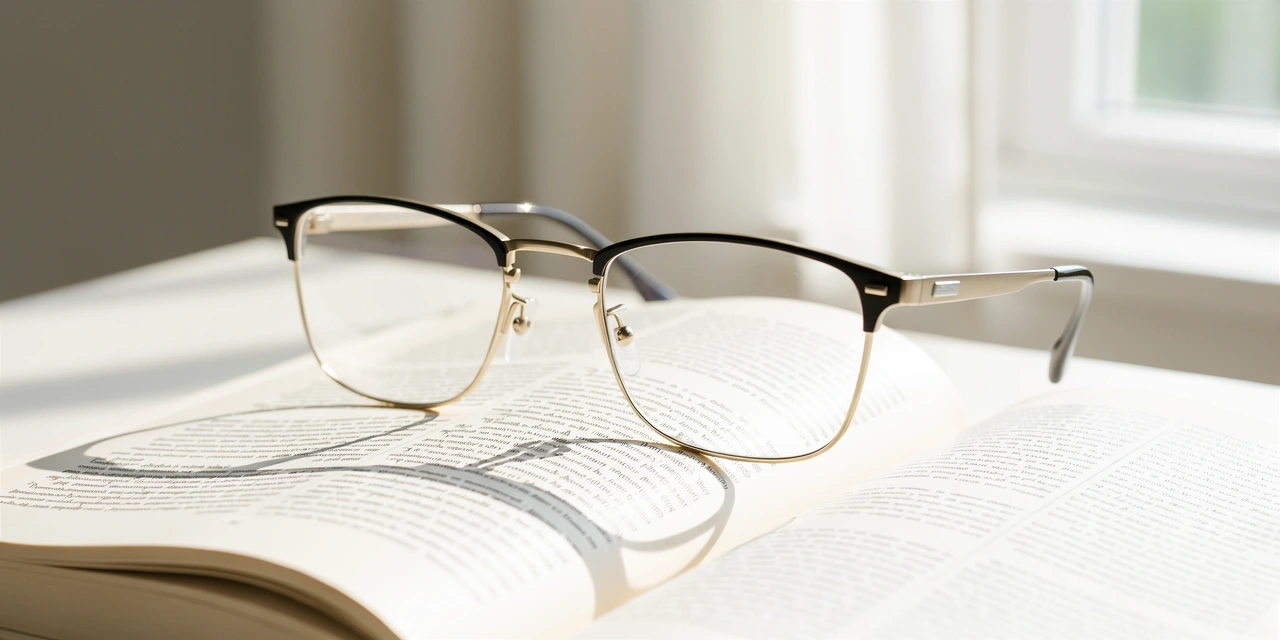 Lunettes de lecture sur un livre ouvert